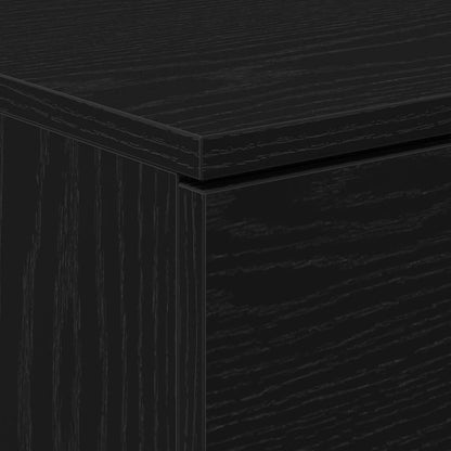 vidaXL Bedside Cabinet Black Oak 40 x 65 x 65 cm Engineered Wood