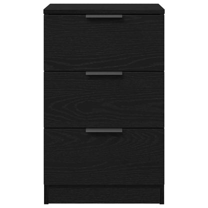 vidaXL Bedside Cabinet Black Oak 40 x 65 x 65 cm Engineered Wood