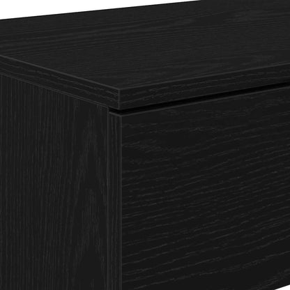 vidaXL Console Table Black Oak 30 x 36 x 75 cm Engineered Wood