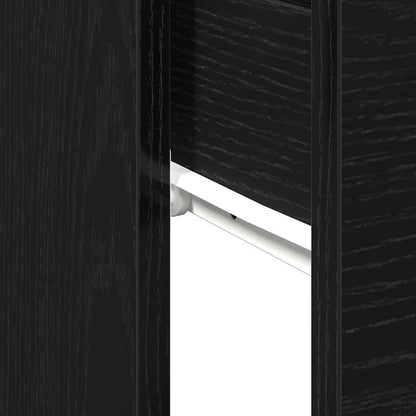 vidaXL Console Table Black Oak 30 x 36 x 75 cm Engineered Wood