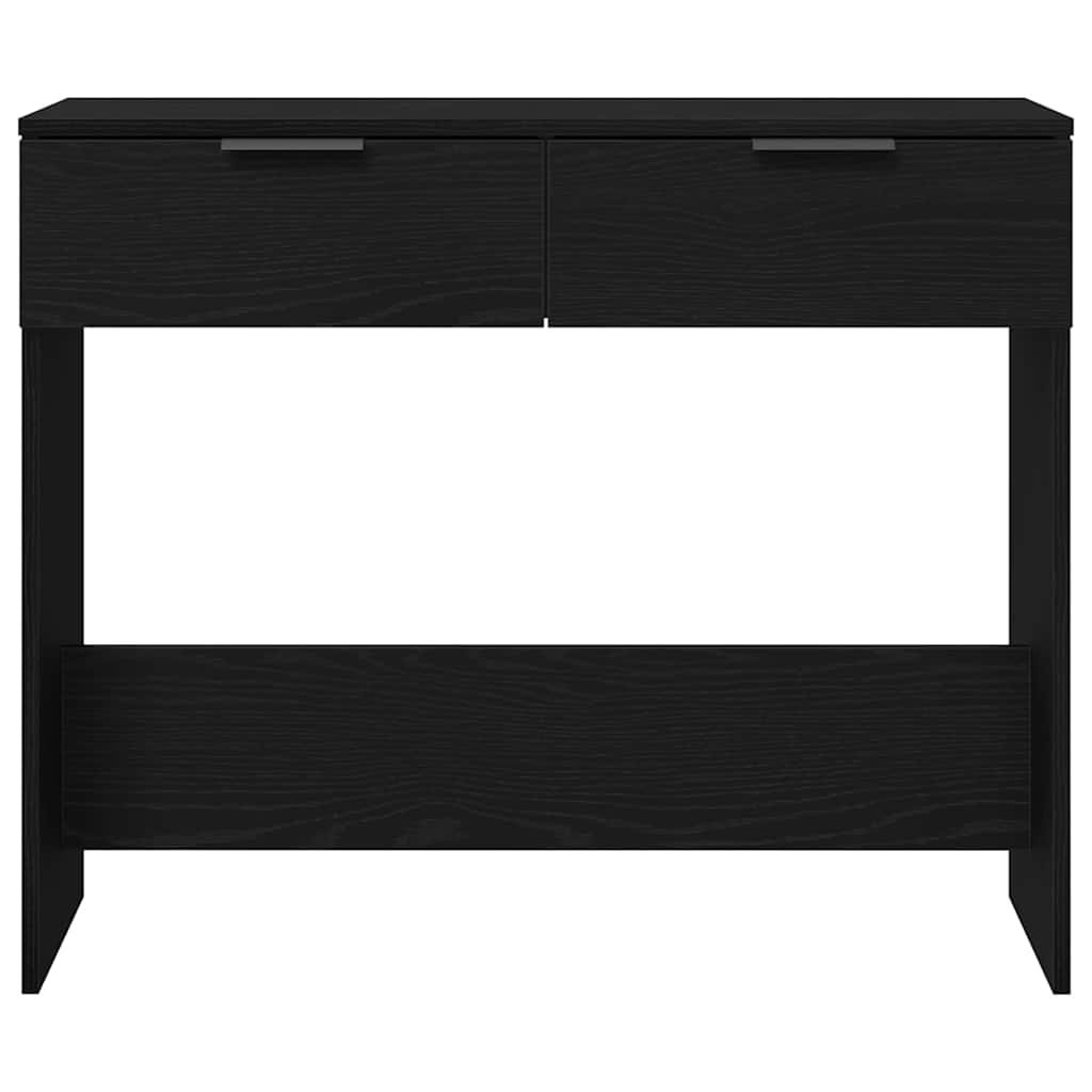 vidaXL Console Table Black Oak 30 x 36 x 75 cm Engineered Wood