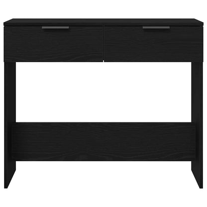 vidaXL Console Table Black Oak 30 x 36 x 75 cm Engineered Wood