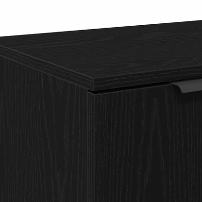 vidaXL TV Cabinet Black Oak 102 x 35 x 36.5 cm Engineered Wood