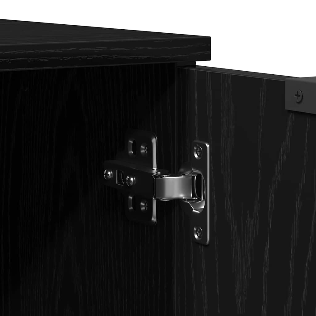 vidaXL TV Cabinet Black Oak 102 x 35 x 36.5 cm Engineered Wood