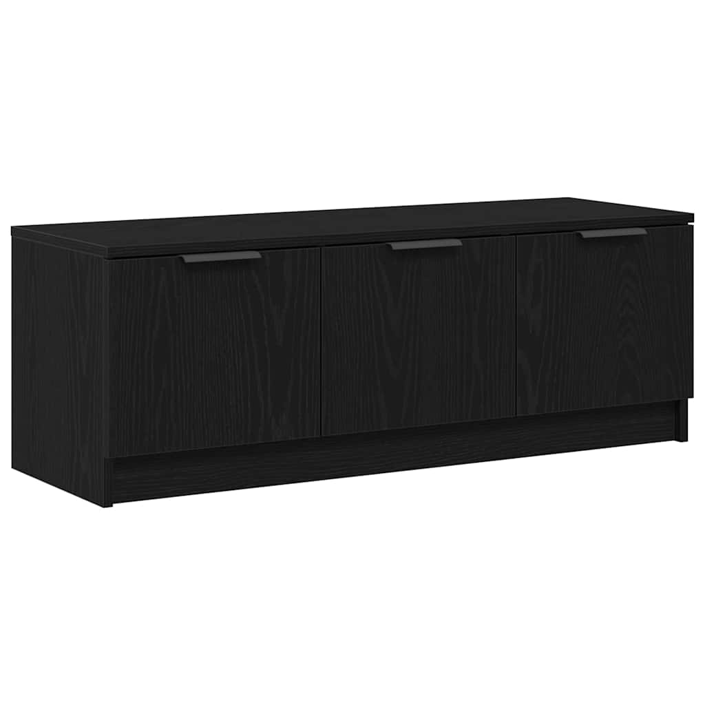 vidaXL TV Cabinet Black Oak 102 x 35 x 36.5 cm Engineered Wood