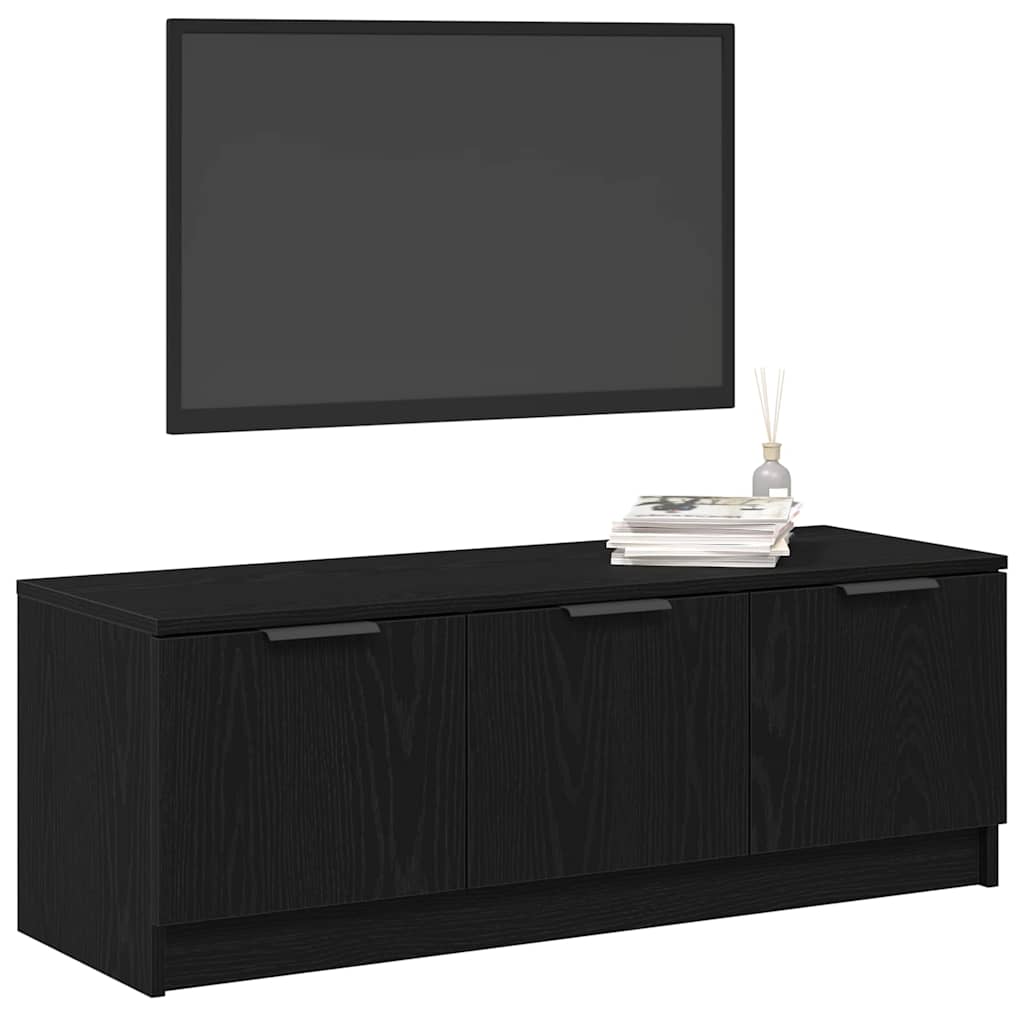 vidaXL TV Cabinet Black Oak 102 x 35 x 36.5 cm Engineered Wood