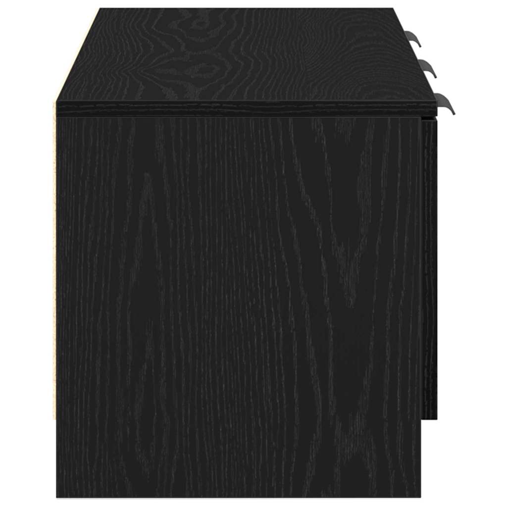 vidaXL TV Cabinet Black Oak 102 x 35 x 36.5 cm Engineered Wood