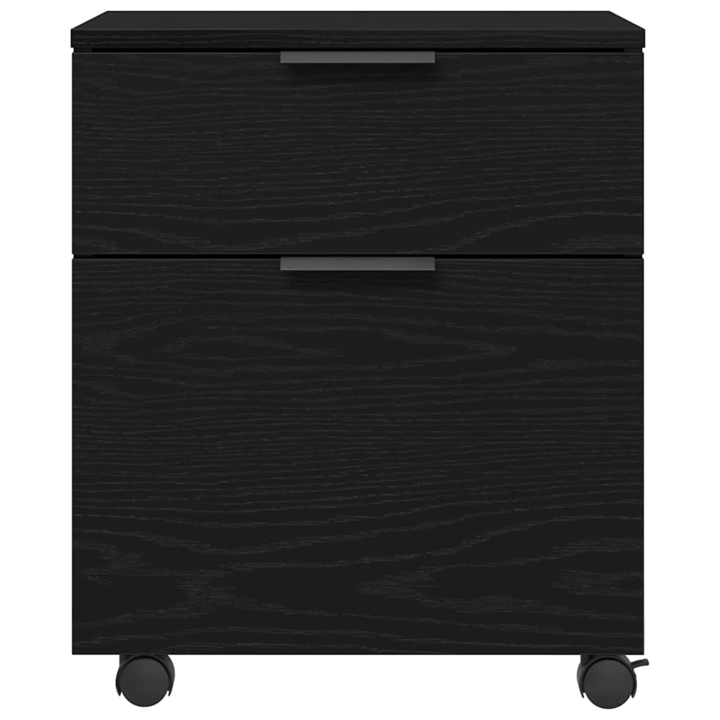 vidaXL File Cabinet Black Oak 45 x 38 x 54 cm Engineered Wood