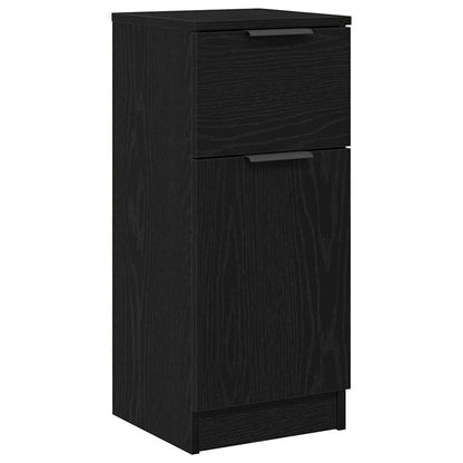 vidaXL Sideboard 2 pcs Black Oak 30 x 30 x 70 cm Engineered Wood