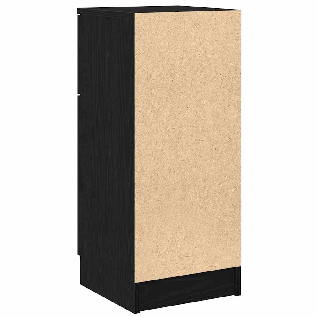 vidaXL Sideboard 2 pcs Black Oak 30 x 30 x 70 cm Engineered Wood