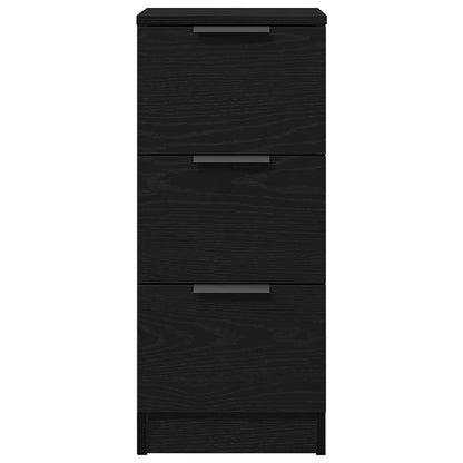 vidaXL Sideboard 2 pcs Black Oak 30 x 30 x 70 cm Engineered Wood