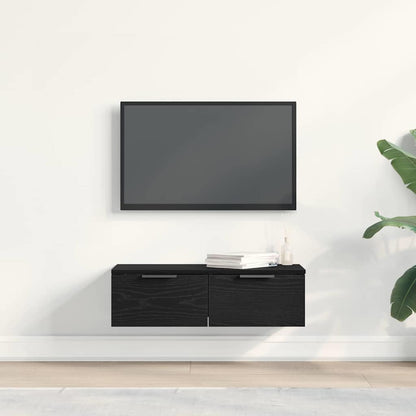 vidaXL Wall Cabinet Black Oak 68 x 30 x 20 cm Engineered Wood