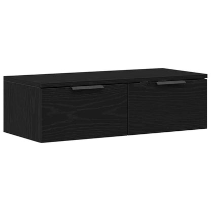 vidaXL Wall Cabinet Black Oak 68 x 30 x 20 cm Engineered Wood