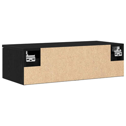 vidaXL Wall Cabinet Black Oak 68 x 30 x 20 cm Engineered Wood