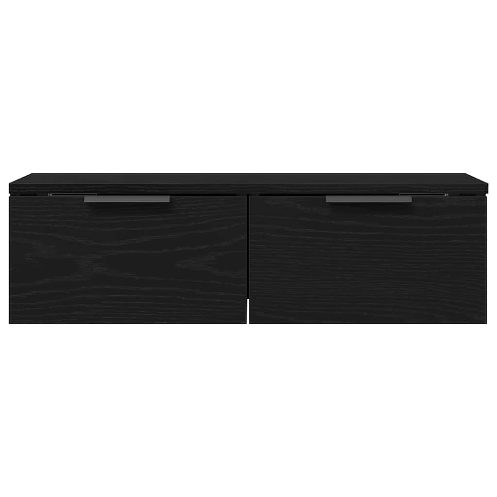 vidaXL Wall Cabinet Black Oak 68 x 30 x 20 cm Engineered Wood