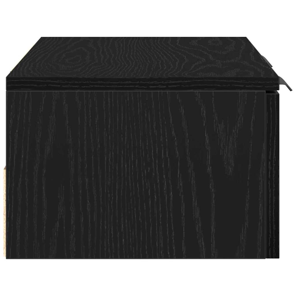 vidaXL Wall Cabinet Black Oak 68 x 30 x 20 cm Engineered Wood