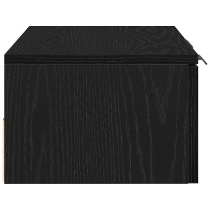 vidaXL Wall Cabinet Black Oak 68 x 30 x 20 cm Engineered Wood