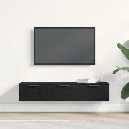 vidaXL Wall Cabinet Black Oak 102 x 30 x 20 cm Engineered Wood