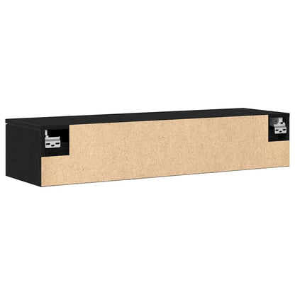 vidaXL Wall Cabinet Black Oak 102 x 30 x 20 cm Engineered Wood