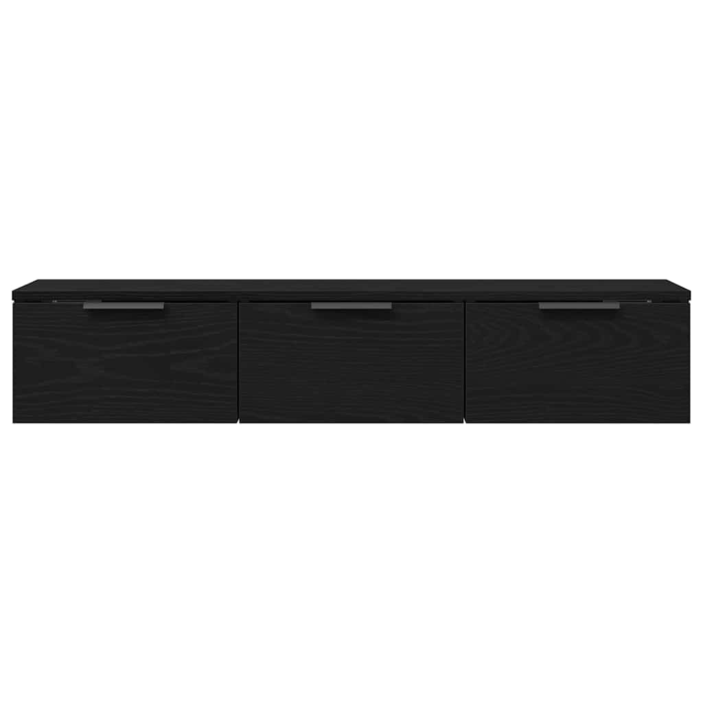 vidaXL Wall Cabinet Black Oak 102 x 30 x 20 cm Engineered Wood