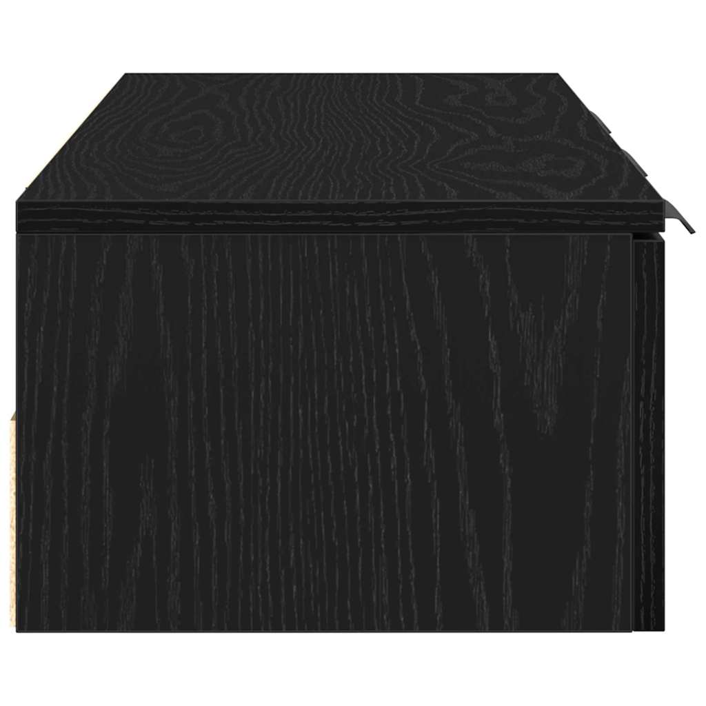 vidaXL Wall Cabinet Black Oak 102 x 30 x 20 cm Engineered Wood