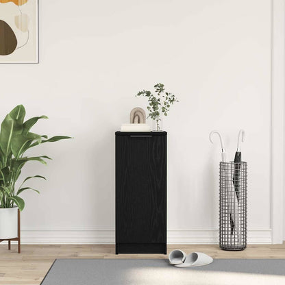vidaXL Shoe Cabinet Black Oak 29.5 x 35 x 70 cm Engineered Wood