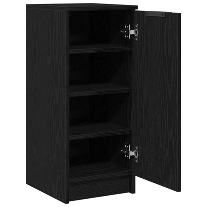 vidaXL Shoe Cabinet Black Oak 29.5 x 35 x 70 cm Engineered Wood