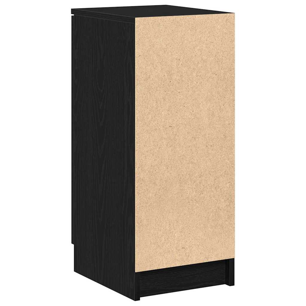 vidaXL Shoe Cabinet Black Oak 29.5 x 35 x 70 cm Engineered Wood