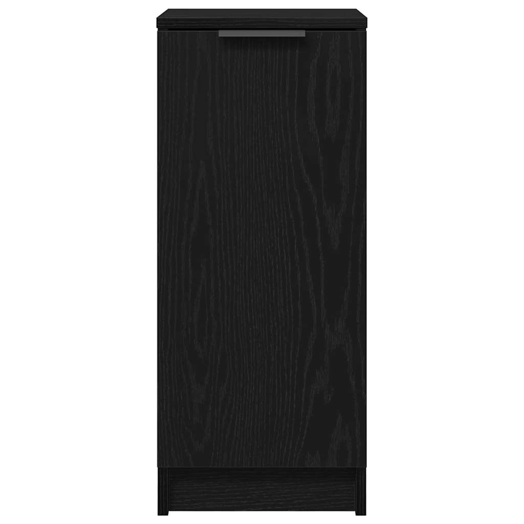 vidaXL Shoe Cabinet Black Oak 29.5 x 35 x 70 cm Engineered Wood