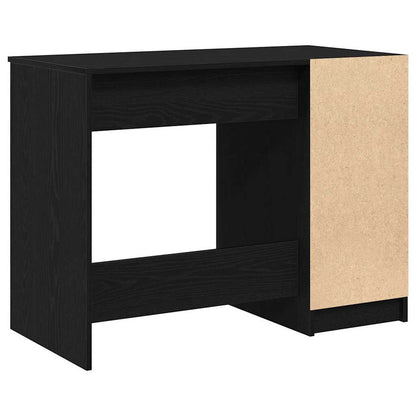 vidaXL Desk with Drawer Black Oak 100 x 50 x 75 cm Engineered Wood