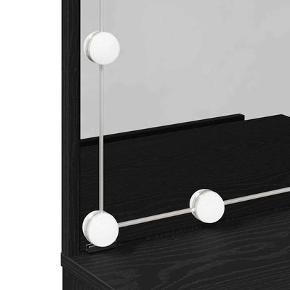 vidaXL Dressing Table Black Oak 60 x 40 x 140 cm Engineered Wood