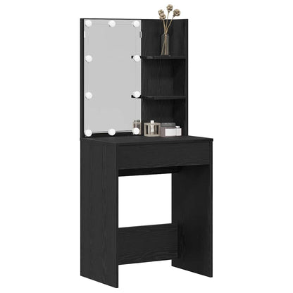 vidaXL Dressing Table Black Oak 60 x 40 x 140 cm Engineered Wood