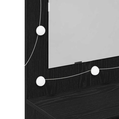 vidaXL Mirror Cabinet Black Oak 90 x 31.5 x 62 cm Engineered Wood