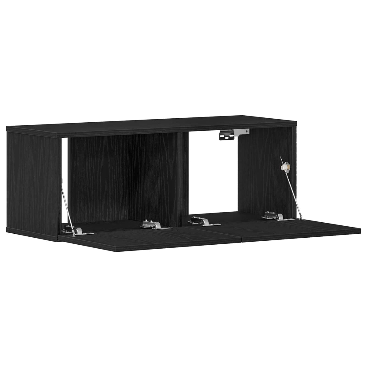 vidaXL TV Cabinet 2 pcs Black Oak Engineered Wood