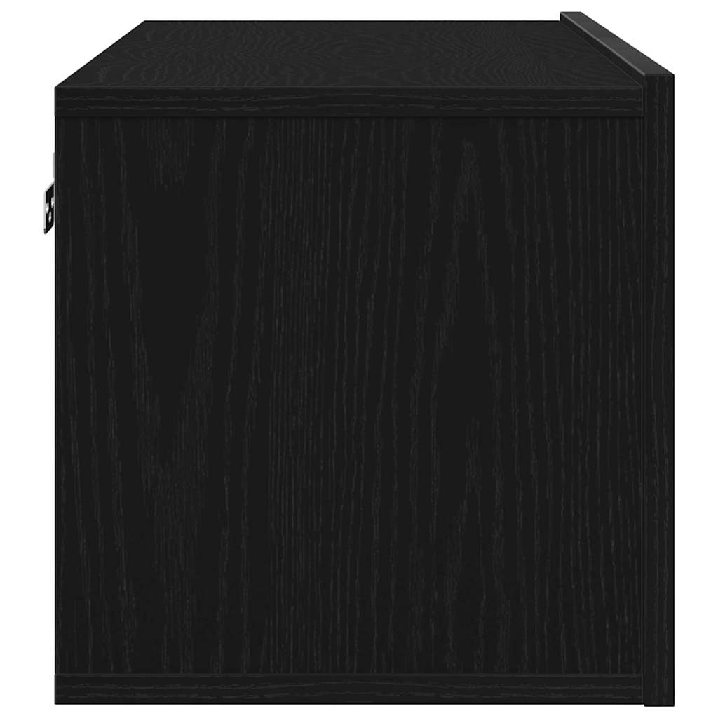 vidaXL TV Cabinet 2 pcs Black Oak 80 x 30 x 30 cm Engineered Wood