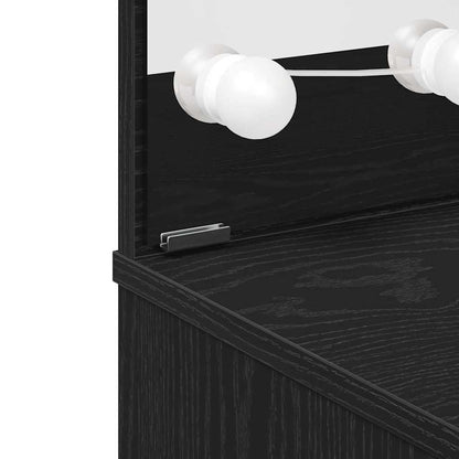 vidaXL Dressing Table Black Oak 74.5 x 40 x 141 cm Engineered Wood