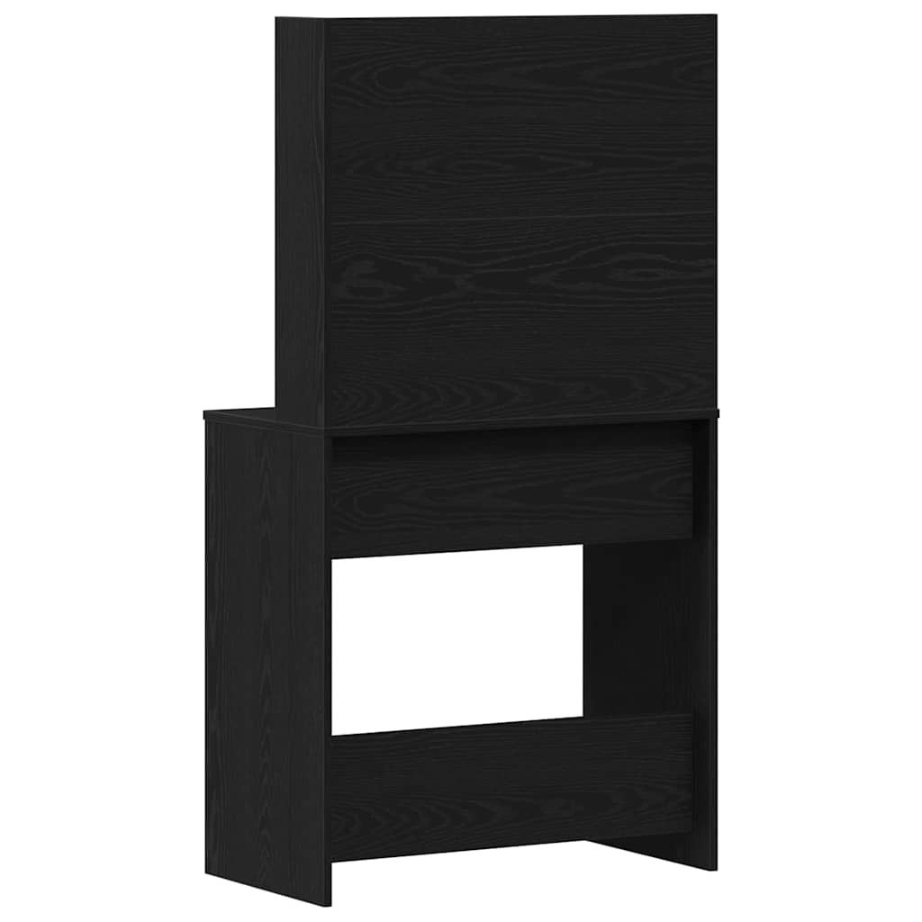 vidaXL Dressing Table Black Oak 74.5 x 40 x 141 cm Engineered Wood