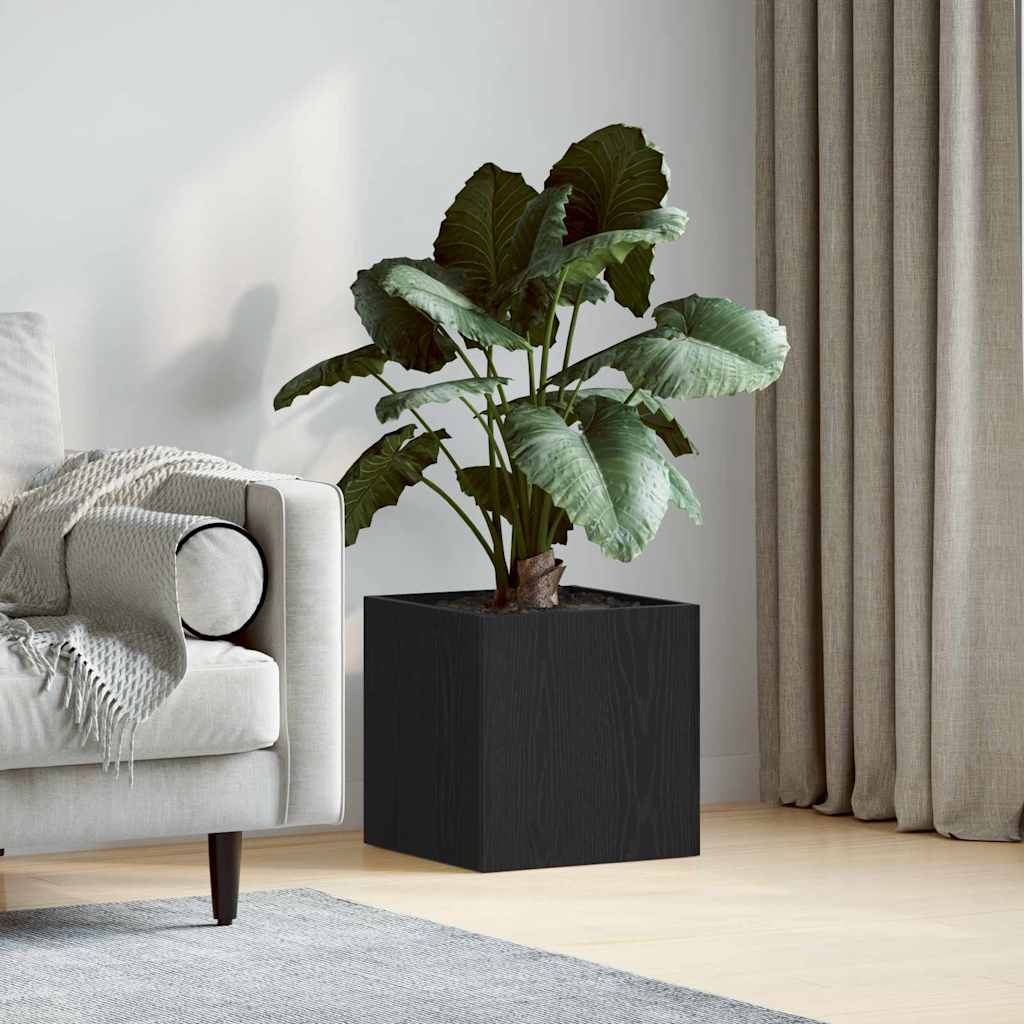 vidaXL Planter Box Black Oak 40 x 40 x 40 cm Engineered Wood