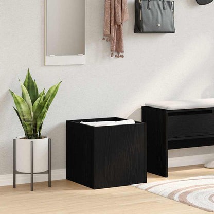 vidaXL Planter Box Black Oak 40 x 40 x 40 cm Engineered Wood