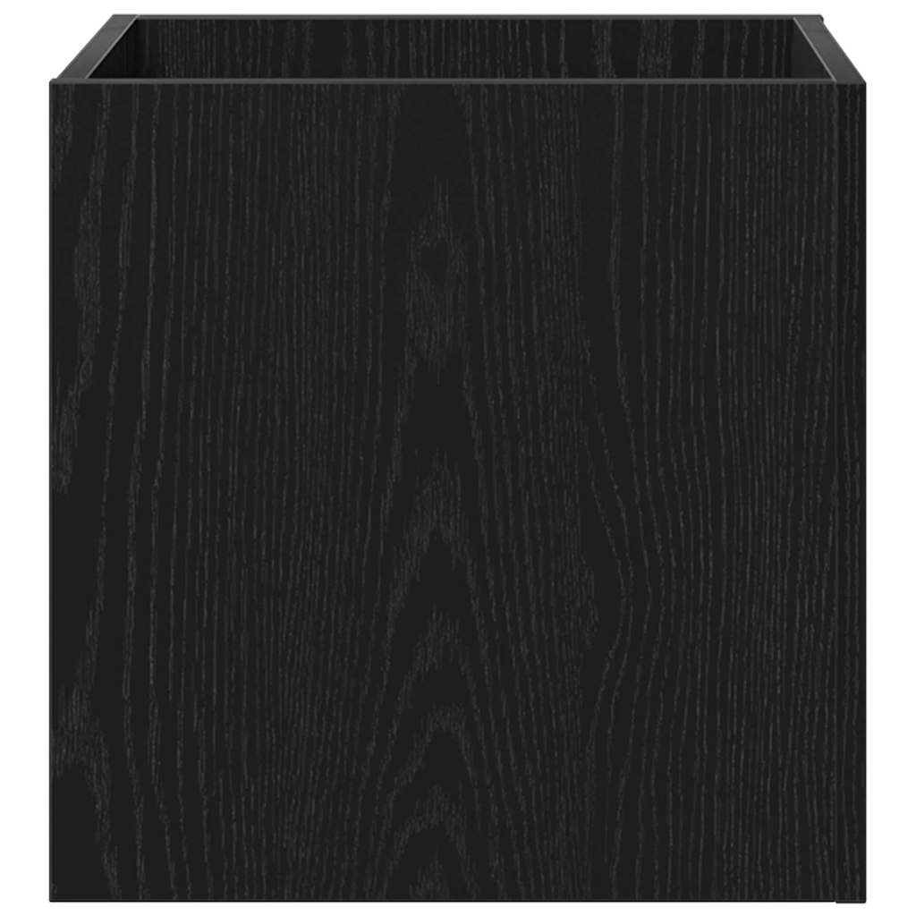 vidaXL Planter Box Black Oak 40 x 40 x 40 cm Engineered Wood