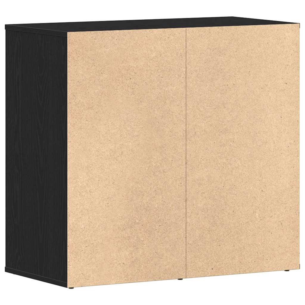 vidaXL Cosmetic Cabinet Black Oak 80 x 40 x 75 cm Engineered Wood