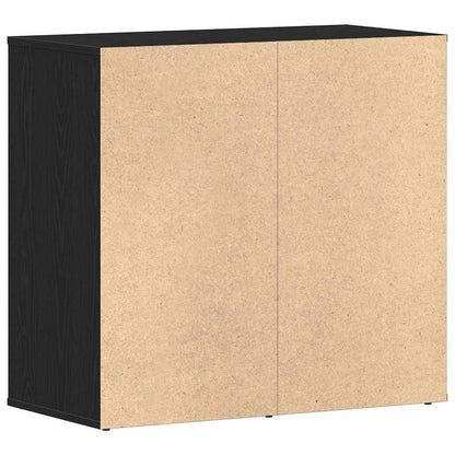 vidaXL Cosmetic Cabinet Black Oak 80 x 40 x 75 cm Engineered Wood
