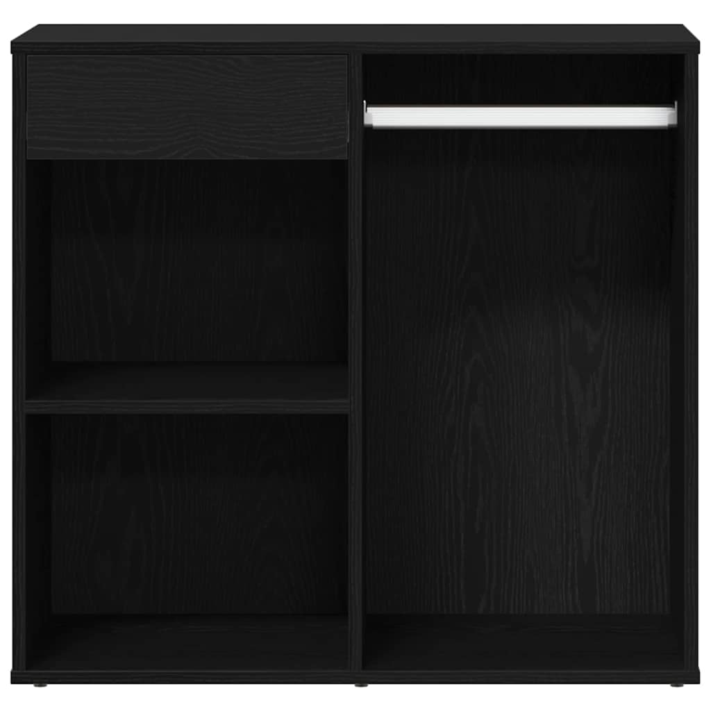 vidaXL Cosmetic Cabinet Black Oak 80 x 40 x 75 cm Engineered Wood