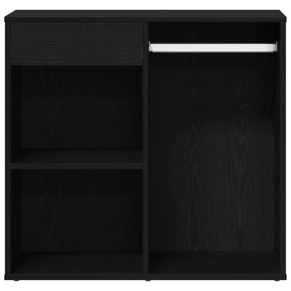 vidaXL Cosmetic Cabinet Black Oak 80 x 40 x 75 cm Engineered Wood