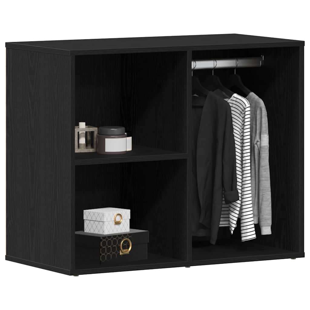 vidaXL Cosmetic Cabinet Black Oak 80 x 40 x 65 cm Engineered Wood