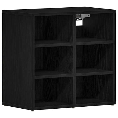 vidaXL Shoe Cabinet 2 pcs 52 x 30 x 50.5 cm Engineered Wood Black Oak