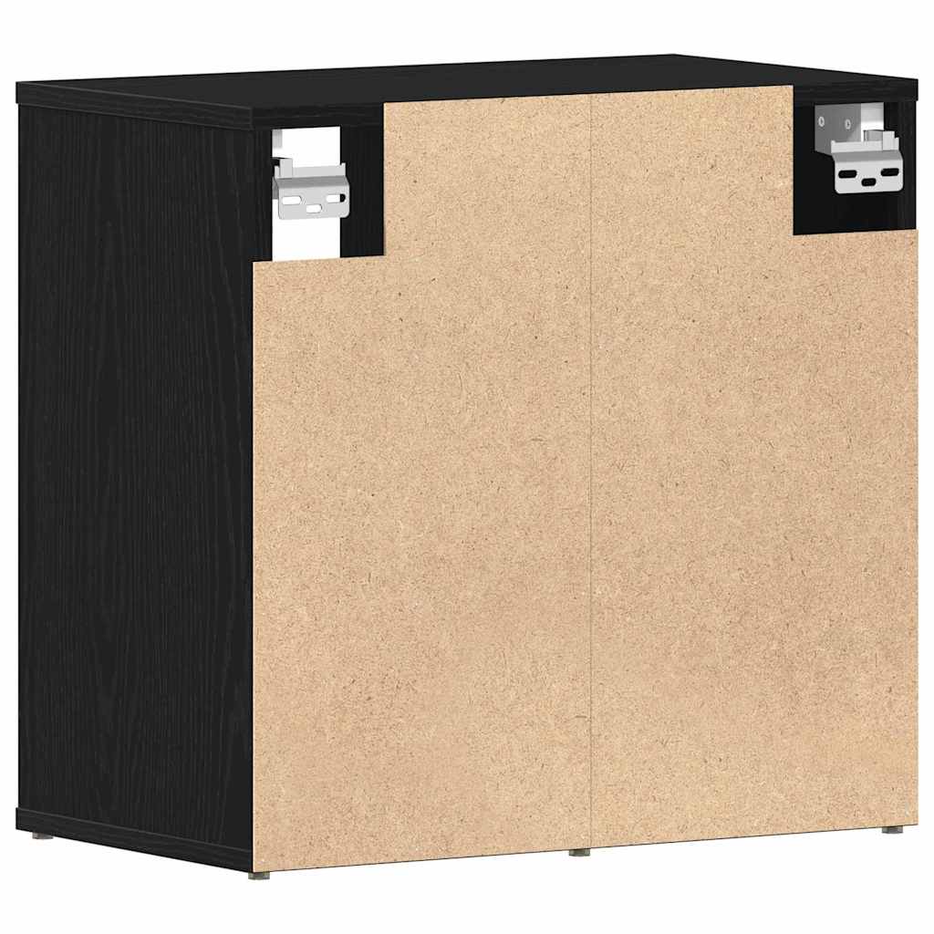 vidaXL Shoe Cabinet 2 pcs 52 x 30 x 50.5 cm Engineered Wood Black Oak