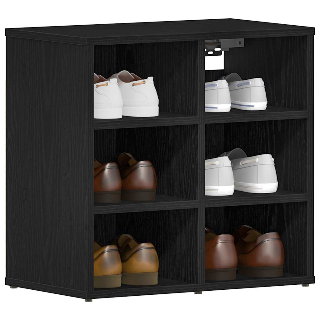 vidaXL Shoe Cabinet 2 pcs 52 x 30 x 50.5 cm Engineered Wood Black Oak