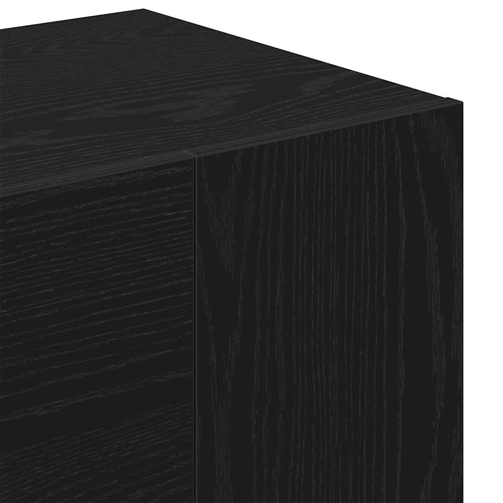 vidaXL Hallway Cabinet Black Oak 97.5 x 37 x 99 cm Engineered Wood