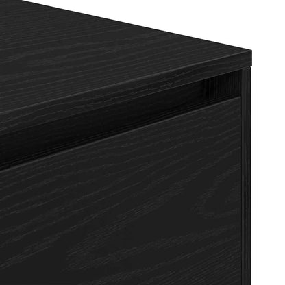 vidaXL Chest of Drawers Black Oak 40.5 x 40 x 40 cm Engineered Wood